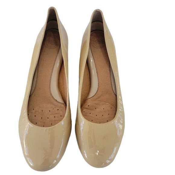 Nurture patent leather gold wedge  1.5 in  heels comfort shoe size 8.5 - Picture 4 of 6